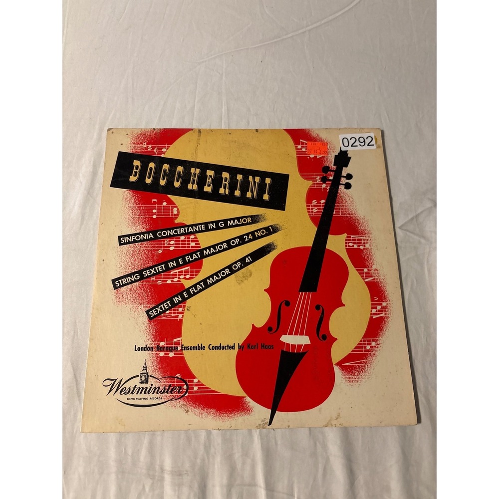Westminster Boccherini London Baroque Ensemble Karl Haas  LP‎ WL 5077 Good 12"
